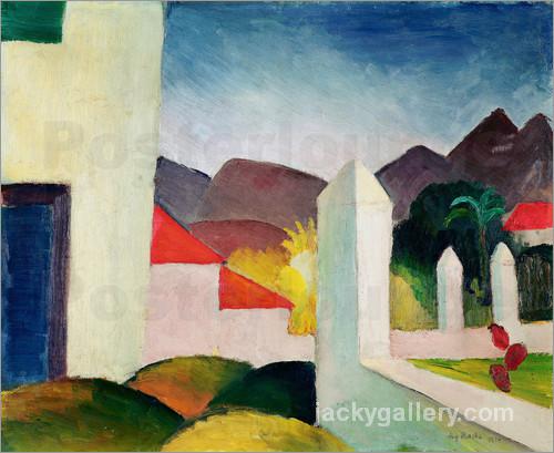 Tunisian Landscape, August Macke painting